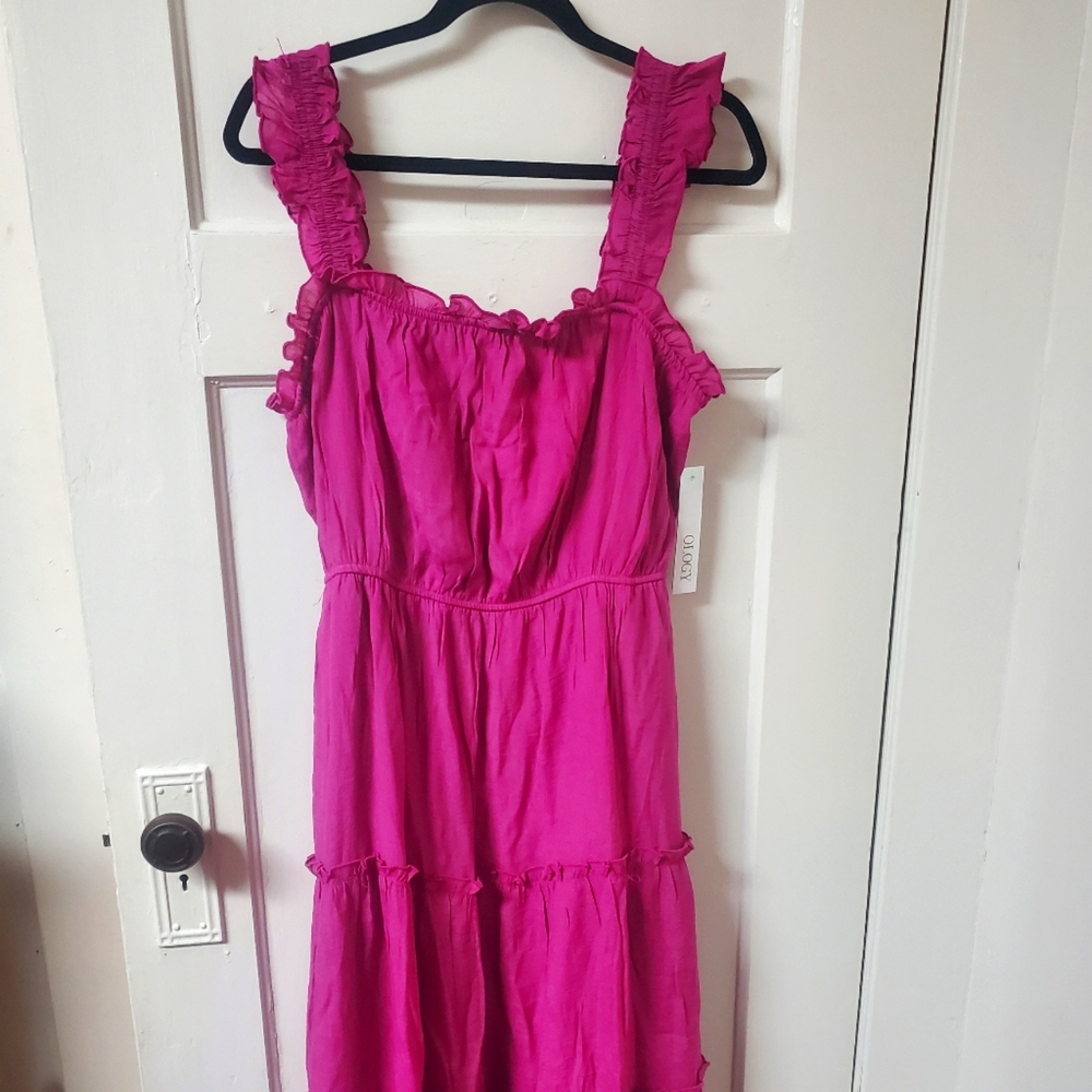Luxology fuschia dress XL